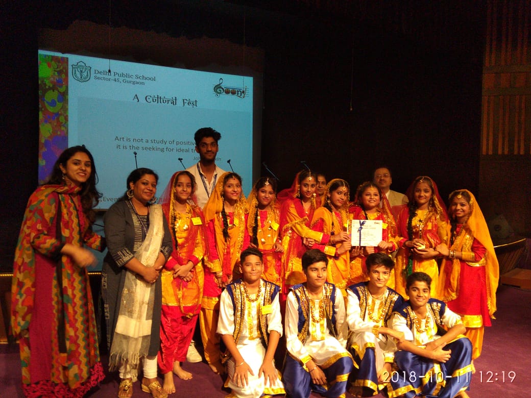 Brahm Dutt Blue Bells Public School PROVE THEIR METTLE IN  GOONJ , INTER SCHOOL CULTURAL FEST AT DPS, SECTOR 45 , GURUGRAM 