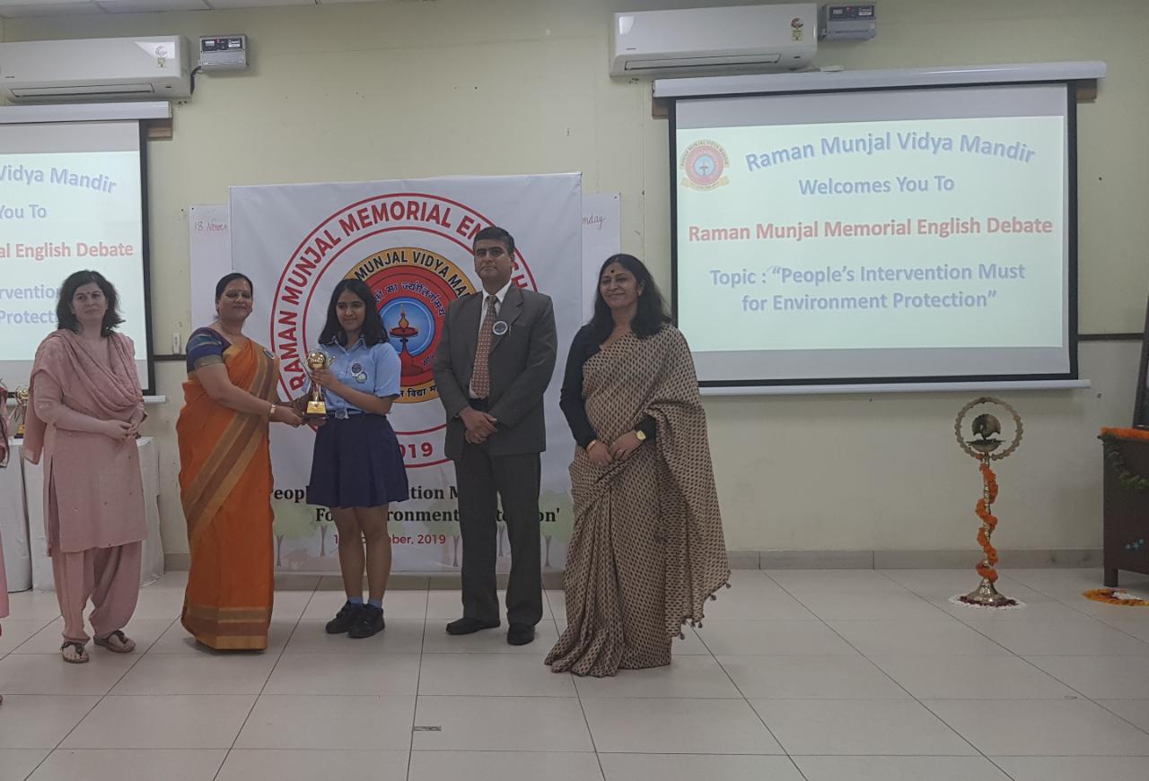  Debate Competition at Raman Munjal Vidhya Mandir.