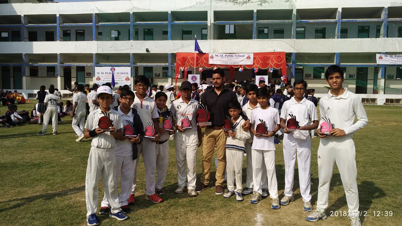 TEAM BLUE BELLS CLINCHED THE FIRST RUNNERS POSITION IN THE  XX MARU MAL INTER SCHOOL CRICKET TOURNAMENT 2018