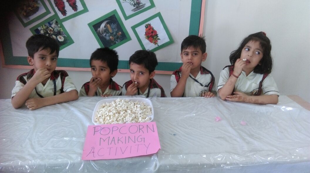POPCORN  ACTIVITY : EXPERIENTIAL LEARNING BY LKG STUDENTS